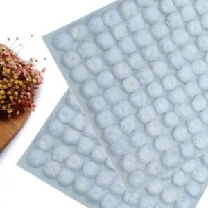 POMPOM ACHATADO 2,5 CM BRANCO C/ 2 UND