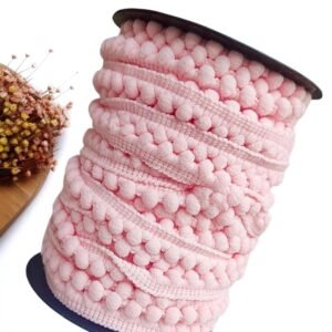FITA POMPOM 6MM ROSA C/ 1 METRO