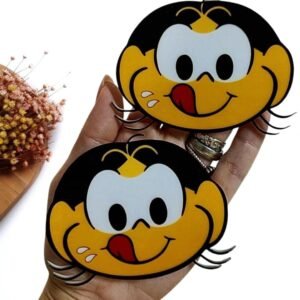 APLIQUE EM ACRÍLICO SUBLIMADO CURVADO ROSTO MAGALI 9 CM UND