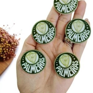 APLIQUE SUBLIMADO EM ACRÍLICO PALMEIRAS 3,4CM UND