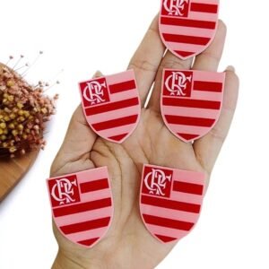APLIQUE EM ACRÍLICO SUBLIMATICO FLAMENGO ROSA 4 CM UND