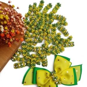 MIOLO DE PÉROLA VERDE E AMARELO 3,5CM UND