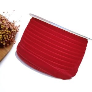 FITA VELUDO VERMELHA 10 MM METRO