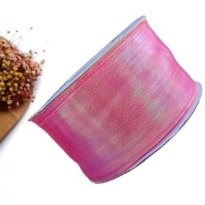 FITA DE ORGANZA BOREAL 38 MM PINK - METRO