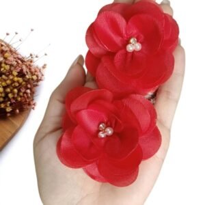 FLOR DE VOAL ORQUÍDEA 6 CM VERMELHA UND