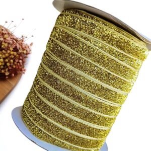 FITA LUREX ESPONJADA 10MM DOURADA - METRO