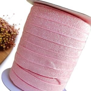 FITA LUREX ESPONJADA ROSA BEBÊ10MM - METRO