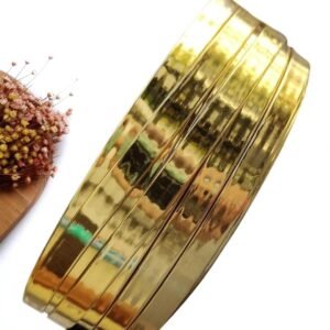 TIRA METALIZADA ESPELHADA 10 MM DOURADA - METRO