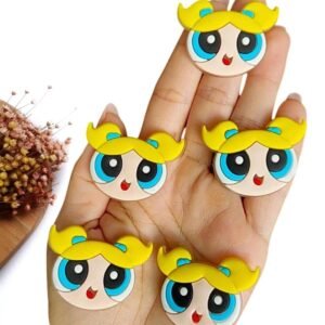 APLIQUE MENINAS SUPERPODEROSAS EMBORRACHADO LINDINHA 4CM C/ 2 UND