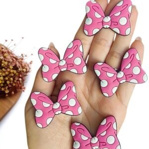 APLIQUE EMBORRACHADO LAÇO MINNIE 4 CM C/ 2 UND