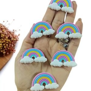 APLIQUE EMBORRACHADO ARCO-ÍRIS CANDY COLOR 3,8 CM C/ 2 UND