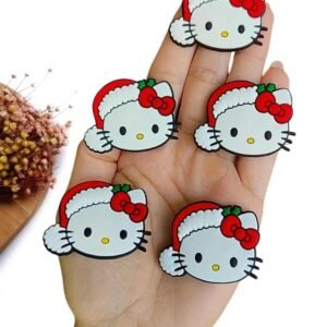 APLIQUE EMBORRACHADO HELLO KITTY NOEL 4 CM C/ 2 UND