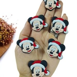 APLIQUE EMBORRACHADO MICKEY NOEL 3,5 CM C/ 2 UND