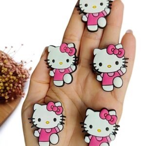 HELLO KITTY EMBORRACHADA 3,5CM ROUPA PINK C/ 2 UND