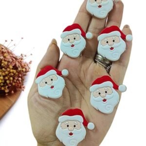 APLIQUE ROSTO PAPAI NOEL C/ GORRO 3,2 CM C/ 2 UND