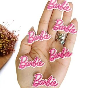 APLIQUE EMBORRACHADO NOME BARBIE 4 CM C/ 2 UND