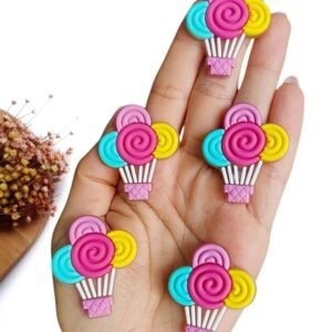 APLIQUE EMBORRACHADO ESPIRAL BALÃO DOCE 3,8 CM C/ 2 UND