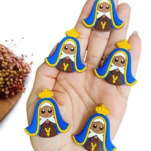 APLIQUE EMBORRACHADO NOSSA SENHORA APARECIDA 4,2 CM C/ 2 UND