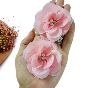 FLOR DE VOAL ORQUÍDEA 6 CM ROSA BEBÊ UND
