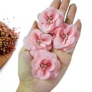 FLOR DE VOAL ORQUÍDEA 4,5 CM ROSA BEBÊ UND