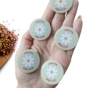 APLIQUE EM ACRÍLICO FLOR DA PROMESSA 3,5 CM UND - AMADA