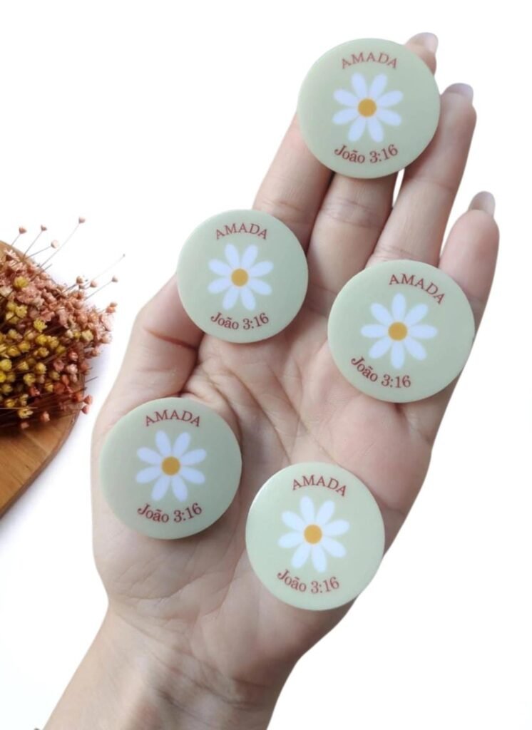 APLIQUE EM ACRÍLICO FLOR DA PROMESSA 3,5 CM UND - AMADA