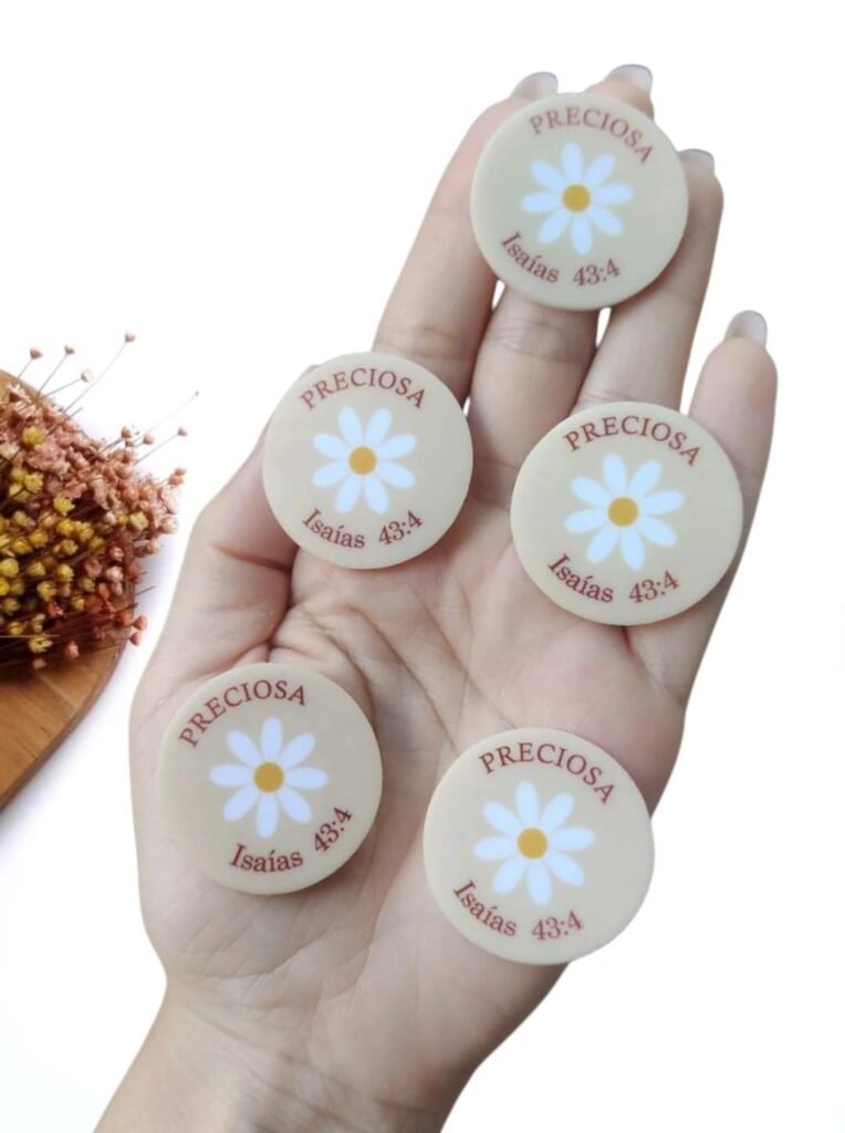 APLIQUE EM ACRÍLICO FLOR DA PROMESSA 3,5 CM UND - PRECIOSA