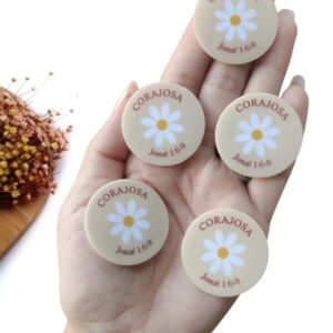 APLIQUE EM ACRÍLICO FLOR DA PROMESSA 3,5 CM UND - CORAJOSA