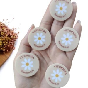 APLIQUE EM ACRÍLICO FLOR DA PROMESSA 3,5 CM UND - VITORIOSA