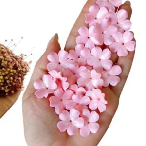 FLOR DE PORCELANA ROSA 2 CM C/ 2 UND