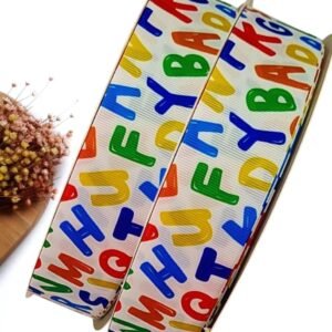 FITA GORGURÃO YAMA ESCOLAR 38 MM LETRAS COLORIDAS - METRO