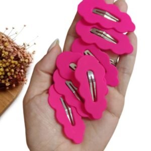 PRESILHA TIC TAC NUVEM 5,5CM PINK C/ 2 UND