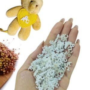 APLIQUE LETREIRO ABC EM ACRÍLICO BRANCO 1CM C/ 5 GRAMAS