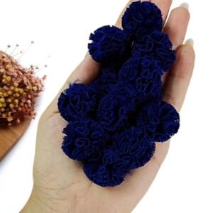 POMPOM DE MALHA 2,5CM AZUL MARINHO C/ 10 UND