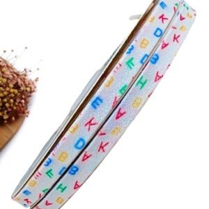 TIRA IMPORTADA ESCOLAR GLITTER 10 MM LETRINHAS - METRO