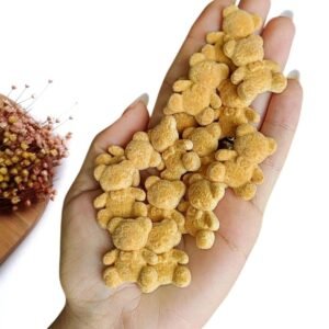 APLIQUE URSINHO AVELUDADO 2,8 CM MARRON CLARO C/ 2 UND