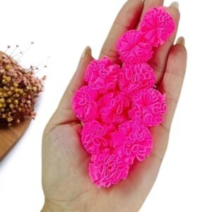 POMPOM DE MALHA 2,5CM PINK NEON C/ 10 UND