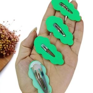 PRESILHA TIC TAC NUVEM 5,5CM VERDE PERA C/ 2 UND