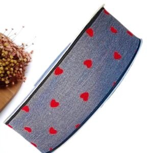 FITA GORGURÃO 38 MM PUFF CORAÇÃO PRETO JEANS – METRO