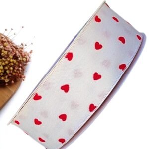 FITA GORGURÃO 38 MM PUFF CORAÇÃO BRANCA – METRO