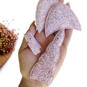 KIT P/ TIARA UNICORNIO GLITTER ROSA