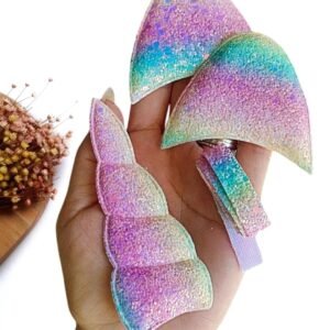 KIT P/ TIARA UNICORNIO GLITTER CANDY