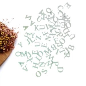 APLIQUE LETREIRO ALFABETO EM ACRÍLICO BRANCO C/ 67 LETRAS