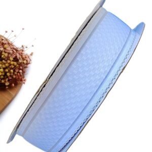 FITA QUADRICULADA BORDA DE ORGANZA 38 MM BRANCA - METRO