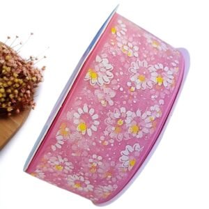 FITA VOAL MARGARIDA 38 MM ROSA - METRO