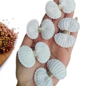 APLIQUE LACINHO EM CROCHÊ BORDA TRABALHADA 5CM BRANCA C/ 2 UND