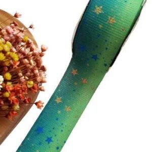 FITA ART FITAS DEGRADÊ VERDE 38MM ESTRELAS C/ 10 METROS