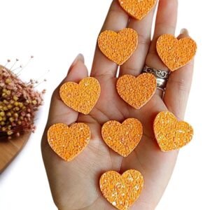 APLIQUE LONITA CORAÇÃO LARANJA NEON 2,5CM C/ 2 UND