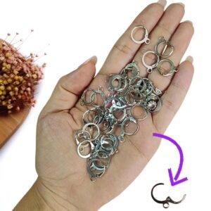 ARGOLA PARA BRINCO 8MM EM FERRO COR NÍQUEL PCT C/ 10 UND