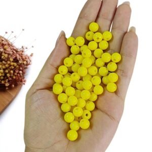 BOLA LEITOSA 8MM AMARELO C/ 20G